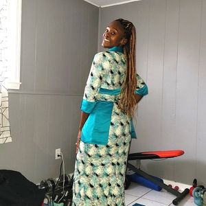 African fabric fitness dress